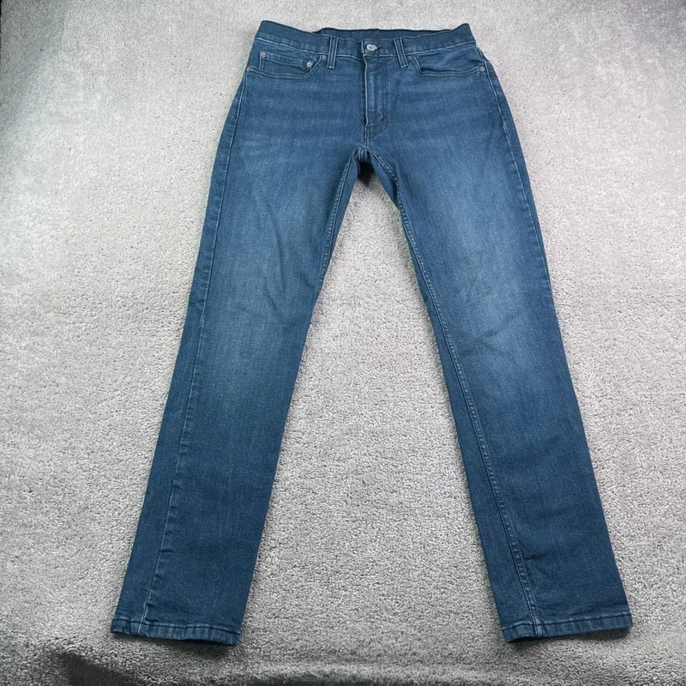 Levis Jeans Mens 34x32 (Fits 32x31) Blue 511 Slim Fit Straight Stretchy Denim